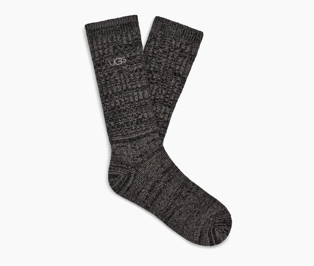 Ugg Socks Canada - Ugg Men's Trey Rib Knit Slouchy Crew Black